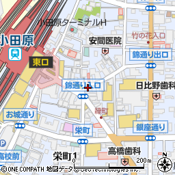 メガネスーパー小田原錦通り本店周辺の地図