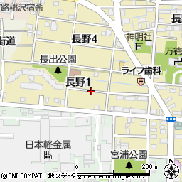 〒492-8142 愛知県稲沢市長野の地図