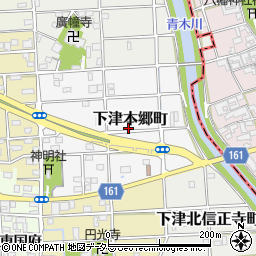 愛知県稲沢市下津本郷町周辺の地図