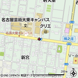 愛知県北名古屋市六ツ師高畑周辺の地図