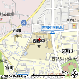 春日井市立西部中学校周辺の地図