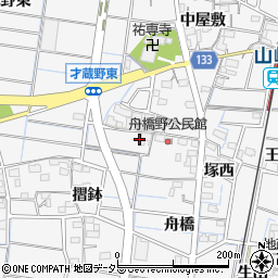愛知県稲沢市祖父江町山崎舟橋周辺の地図