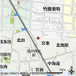愛知県稲沢市浅井町油地周辺の地図
