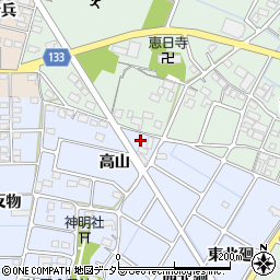 愛知県稲沢市片原一色町高山99周辺の地図