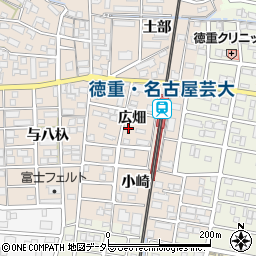 愛知県北名古屋市徳重広畑周辺の地図