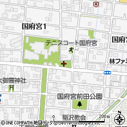 愛知県稲沢市国府宮周辺の地図