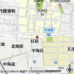 愛知県稲沢市天池西町187周辺の地図