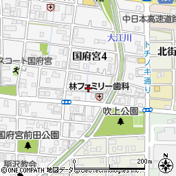 国府宮橋周辺の地図