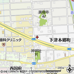 愛知県稲沢市下津本郷町69周辺の地図