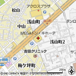ＭＥＧＡドン・キホーテ春日井店周辺の地図