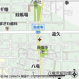 愛知県北名古屋市法成寺道久86周辺の地図