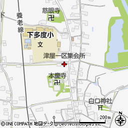津屋一区集会所周辺の地図