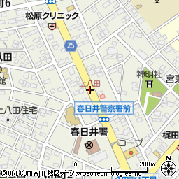 上八田周辺の地図