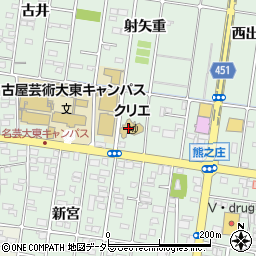 名古屋芸術大学　附属クリエ幼稚園周辺の地図