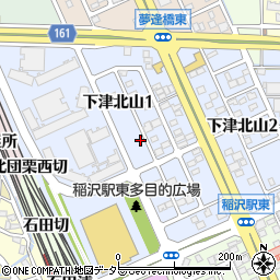 愛知県稲沢市下津北山周辺の地図