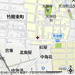 愛知県稲沢市天池西町151周辺の地図