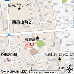 愛知県春日井市西高山町周辺の地図