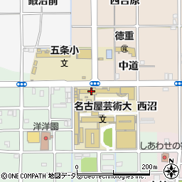 愛知県北名古屋市徳重西沼周辺の地図