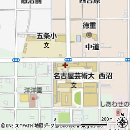 愛知県北名古屋市徳重（西沼）周辺の地図
