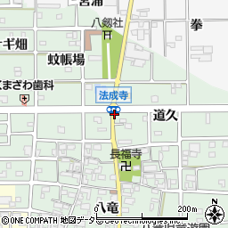 愛知県北名古屋市法成寺長福寺浦周辺の地図