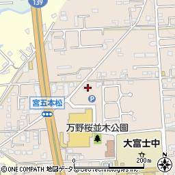 静岡県富士宮市万野原新田4105周辺の地図