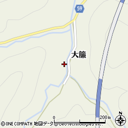 京都府船井郡京丹波町大簾下ナカヲ周辺の地図