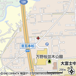 静岡県富士宮市万野原新田4103-1周辺の地図