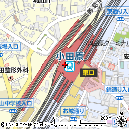 小田原駅観光案内所周辺の地図