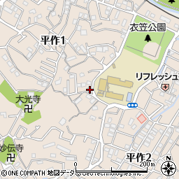 神奈川県横須賀市平作1丁目20-9周辺の地図