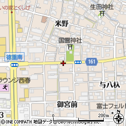 愛知県北名古屋市徳重（東宮之地）周辺の地図