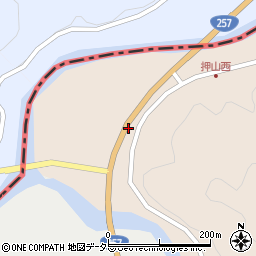 愛知県豊田市押山町（ススベ）周辺の地図