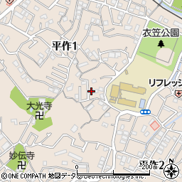 神奈川県横須賀市平作1丁目20-13周辺の地図