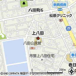 春日井市役所　子育て支援センター周辺の地図