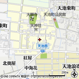 愛知県稲沢市天池西町121周辺の地図