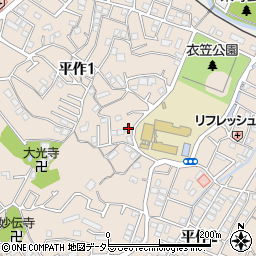神奈川県横須賀市平作1丁目20-8周辺の地図