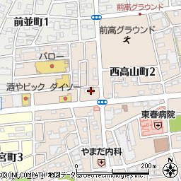 デイリーヤマザキ春日井西高山店周辺の地図