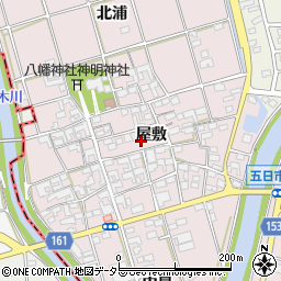 愛知県一宮市丹陽町五日市場屋敷周辺の地図