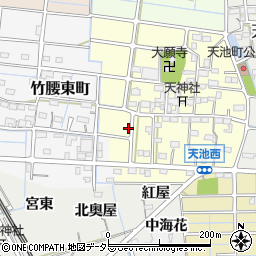 愛知県稲沢市天池西町170周辺の地図