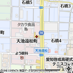 愛知トヨタ自動車稲沢天池店周辺の地図