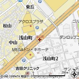 浅山町周辺の地図