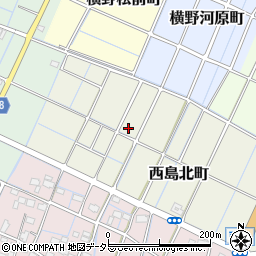 愛知県稲沢市西島北町周辺の地図