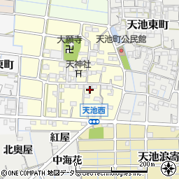 愛知県稲沢市天池西町120周辺の地図
