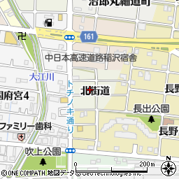 愛知県稲沢市小池正明寺町北街道26周辺の地図
