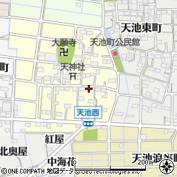 愛知県稲沢市天池西町118周辺の地図