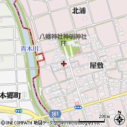 愛知県一宮市丹陽町五日市場屋敷135周辺の地図