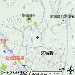 神奈川県足柄下郡箱根町宮城野周辺の地図