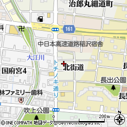 愛知県稲沢市小池正明寺町北街道周辺の地図