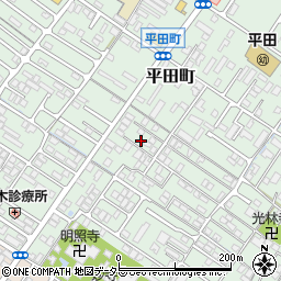 西平田自治会館周辺の地図