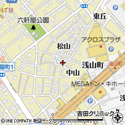 愛知県春日井市六軒屋町松山42-29周辺の地図