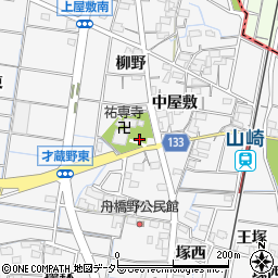 愛知県稲沢市祖父江町山崎柳野周辺の地図